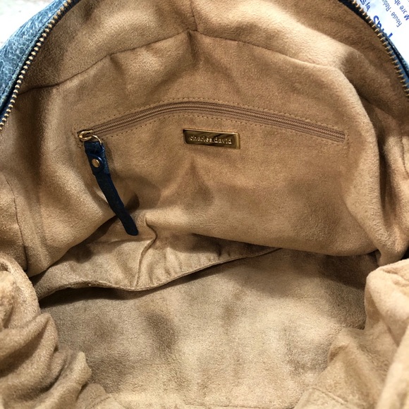 Charles David Turquoise Patent Leather Satchel - Picture 6 of 7